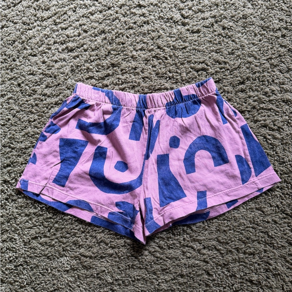 Kids Abstract Print Lounge Shorts - size 8/9 years